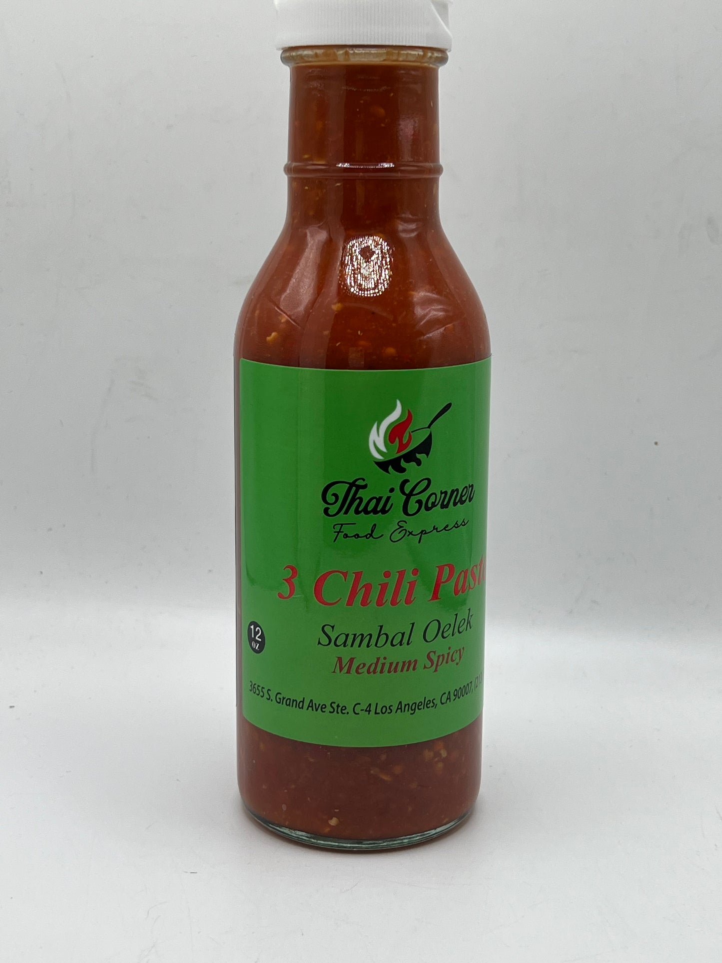 Thai Corner Food Express 3 Chili Paste Sambal Oelek - Medium Spicy